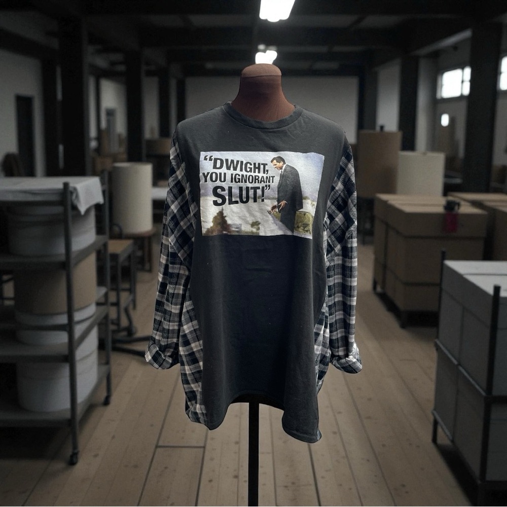 The Office Upcycled Shirt with Long Sleeves